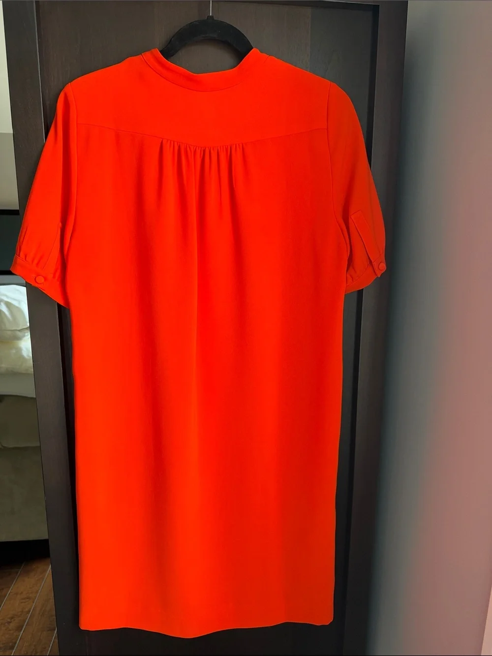 J. Crew Short-Sleeve Shift Dress in Bright Orange